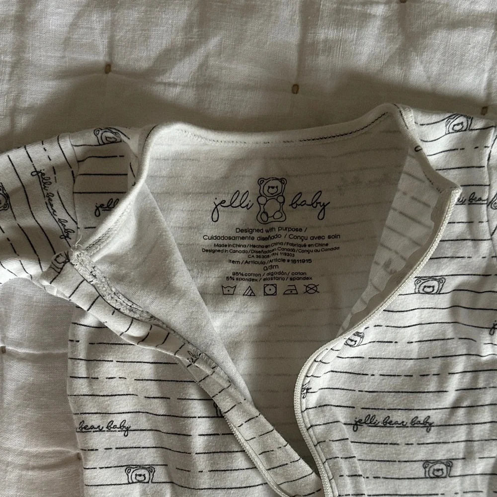 Adorable Bear Sleep Sack and Striped Pajama Set (047)